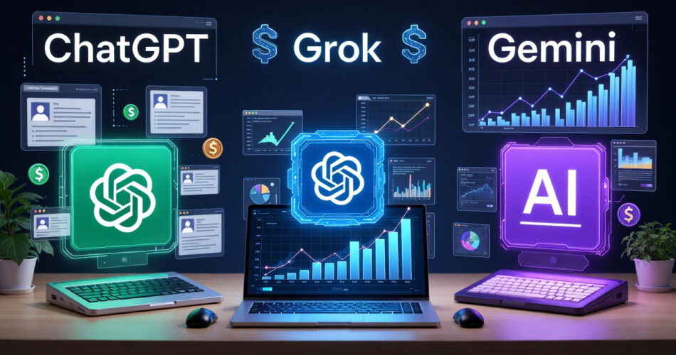 ChatGPT vs Grok vs Gemini Which AI Tool Makes You More Money in 2025